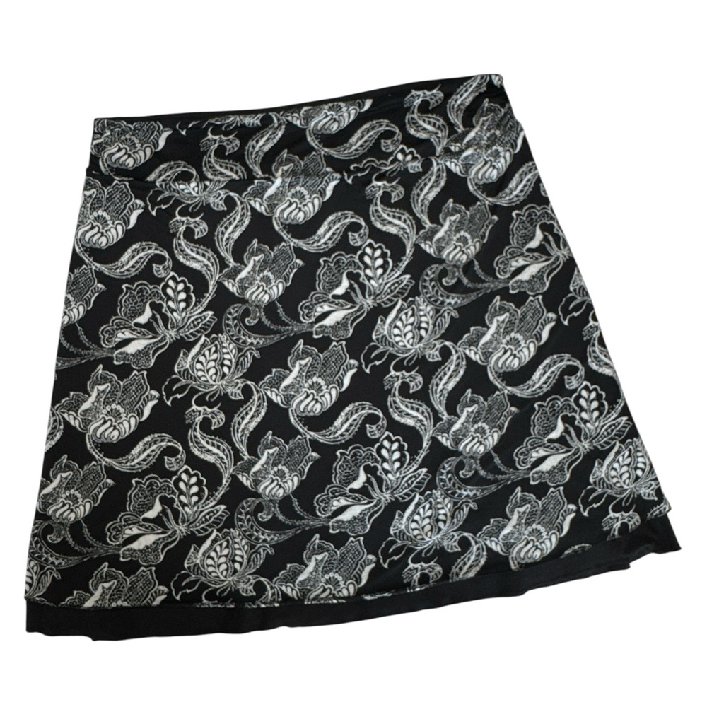 Colorado Clothing Tranquility Reversible Skirt XXL Black White Paisley A-Line